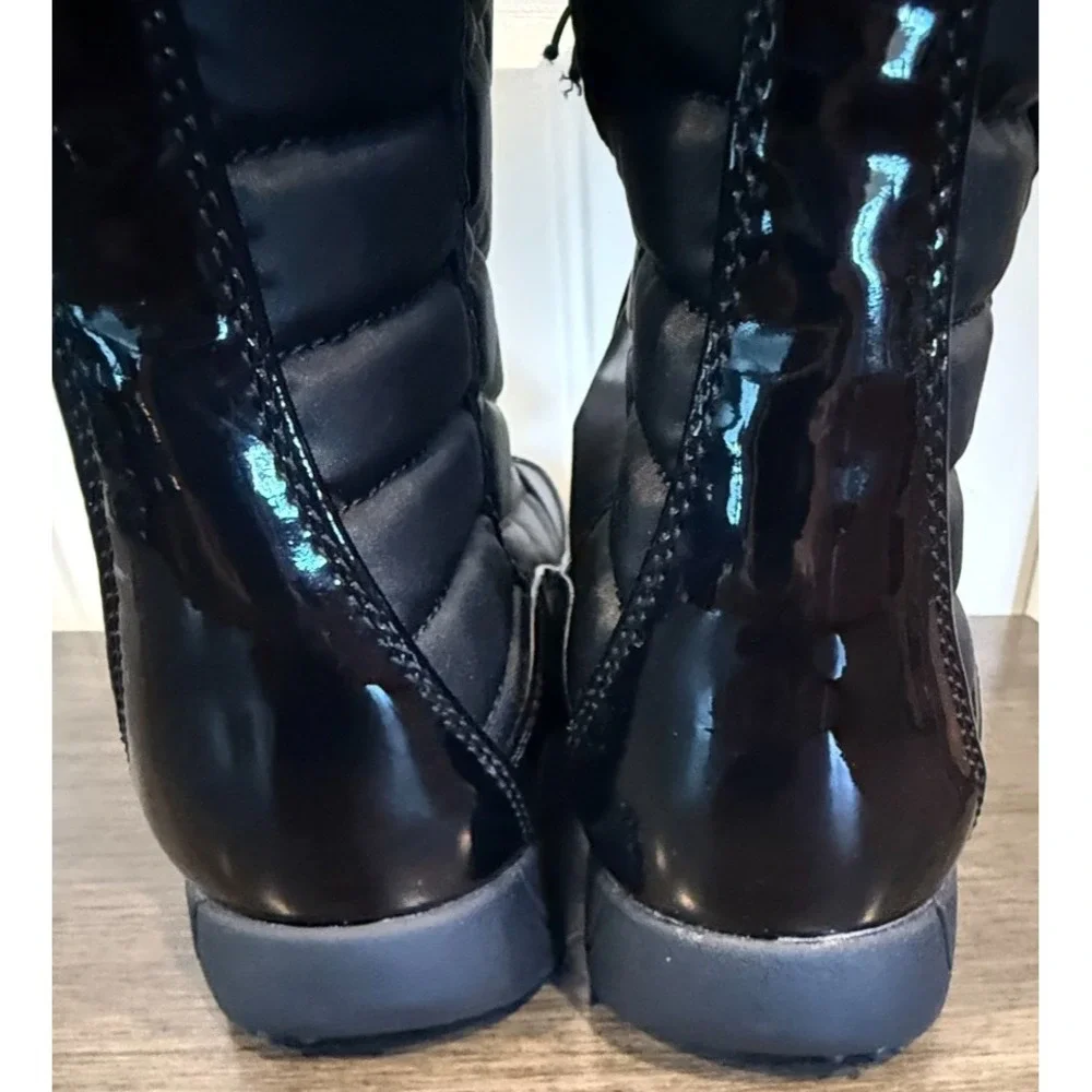 Totes Esther Women's Winter Snow Boots Size 6 Black Waterproof Faux Fur Thermoli
